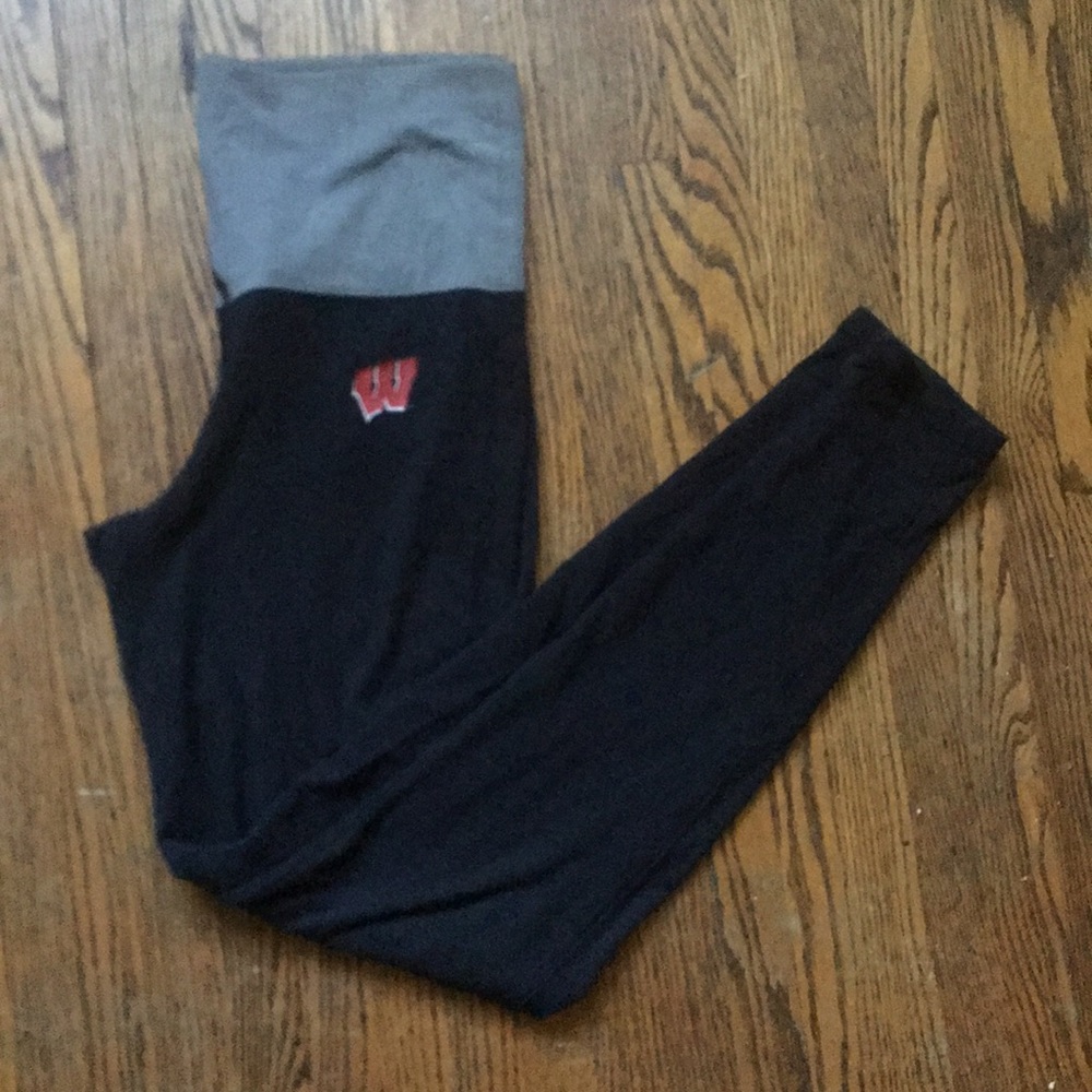 Small Adidas Wisconsin Fold Over Cotton Leggings